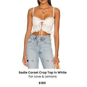 For Love & Lemons Sadie Corset Crop Top
